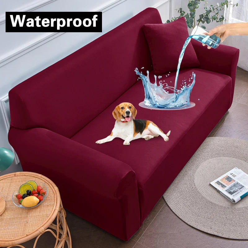 Water-Resistant Sofa Protector Elastic Sofa Cover Adjustable Armchair Couch Cover Corner Sofa Slipcover Furniture Protector 1Pc