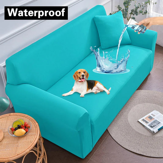 Water-Resistant Sofa Protector Elastic Sofa Cover Adjustable Armchair Couch Cover Corner Sofa Slipcover Furniture Protector 1Pc