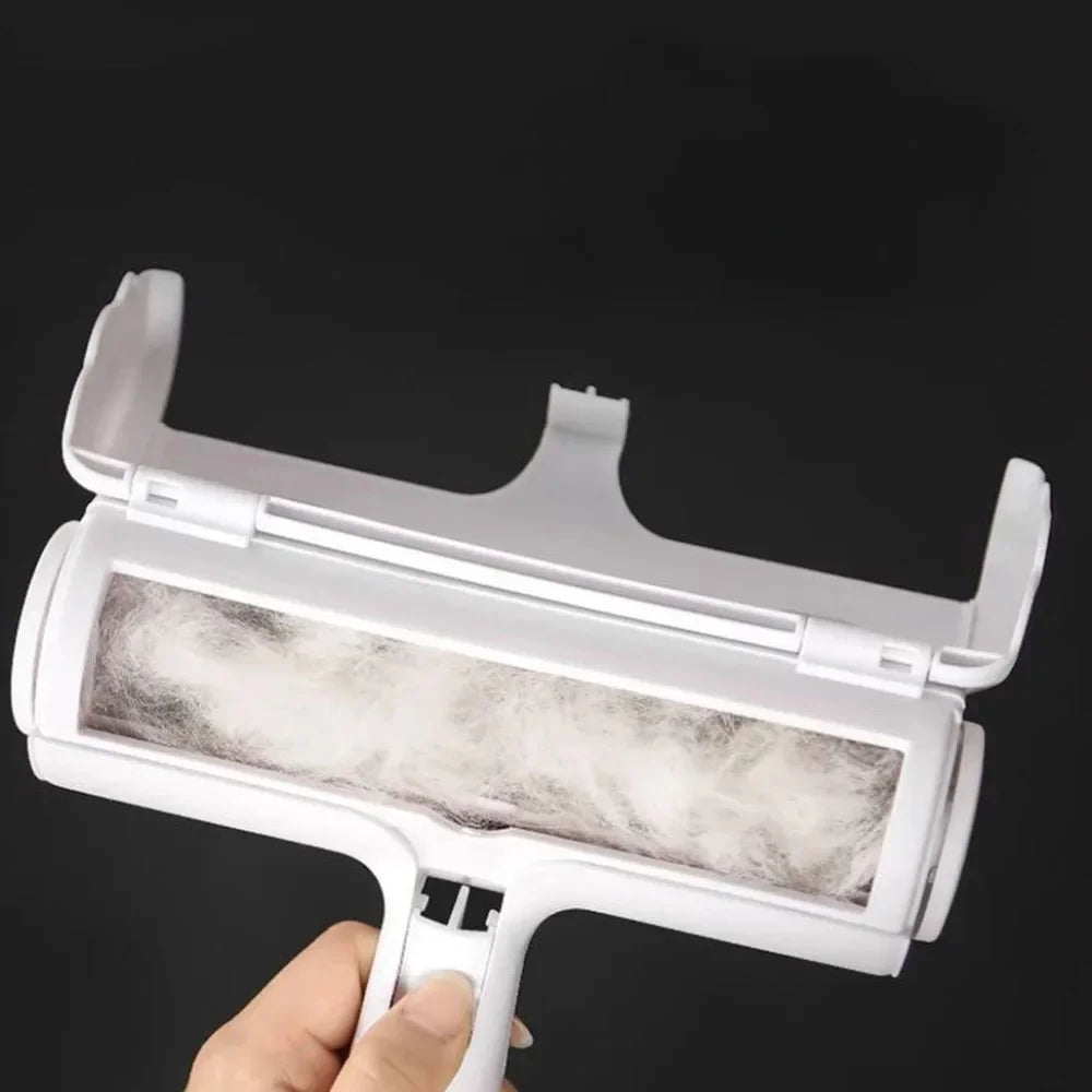 Pet Self-Cleaning Lint Sticking Roller Pet Hair Roller Remover Lint Brush Dedusting Roller 2-Way Removing Dog Cat Hair from Sofa