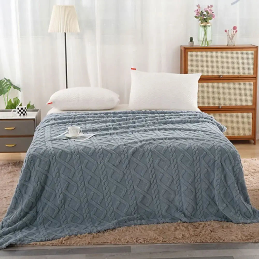 Throw Blanket for Couch Flannel Fleece Throw Blanket Machine Washable 70 * 100Cm Bed Blanket Warm Plush Blanket for Bedroom