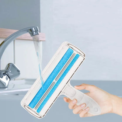 Pet Self-Cleaning Lint Sticking Roller Pet Hair Roller Remover Lint Brush Dedusting Roller 2-Way Removing Dog Cat Hair from Sofa