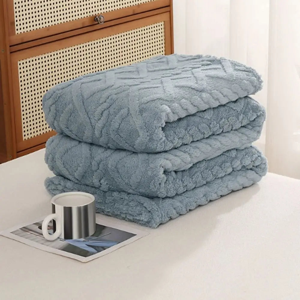 Throw Blanket for Couch Flannel Fleece Throw Blanket Machine Washable 70 * 100Cm Bed Blanket Warm Plush Blanket for Bedroom