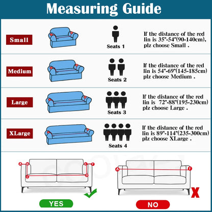Water-Resistant Sofa Protector Elastic Sofa Cover Adjustable Armchair Couch Cover Corner Sofa Slipcover Furniture Protector 1Pc