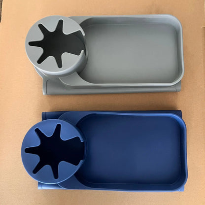 Silicone Coaster Sofa Cup Holder Tray Sofa Armrest Storage Box with Accessories Side Pocket for Remote Control and Beverage