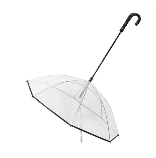 2023 New Pet Umbrella Leash Rainproof Snowproof Dog Umbrella Leash for Small Dogs Steerable Adjustable Doggy Outdoor Umbrella