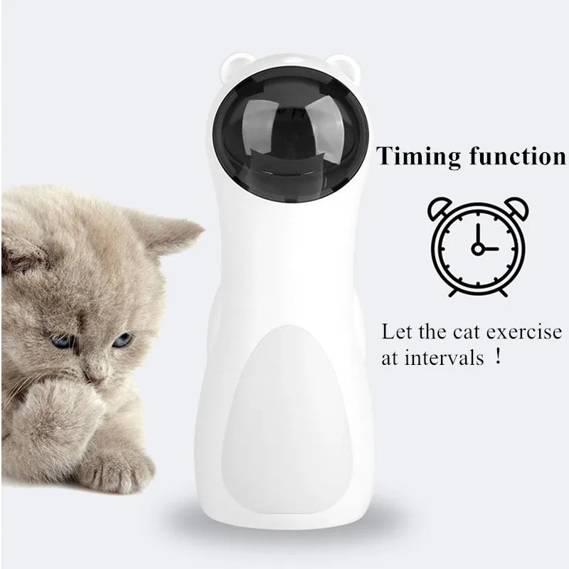 Cat LED Laser Funny Toy Interactive Toy Automatic Laser Cat Toy Auto Rotating Cat Exercise Training Entertaining Toy Multi-Angle