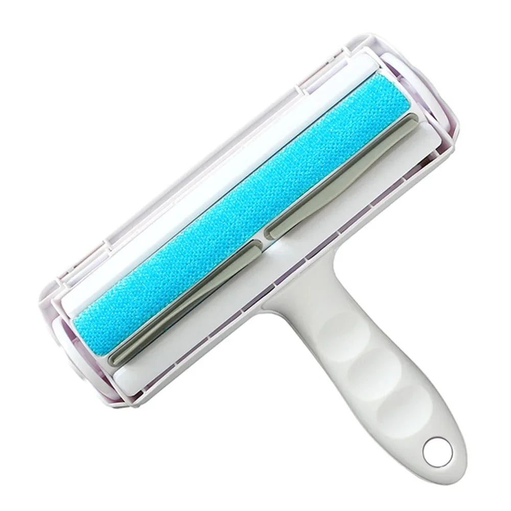Pet Self-Cleaning Lint Sticking Roller Pet Hair Roller Remover Lint Brush Dedusting Roller 2-Way Removing Dog Cat Hair from Sofa