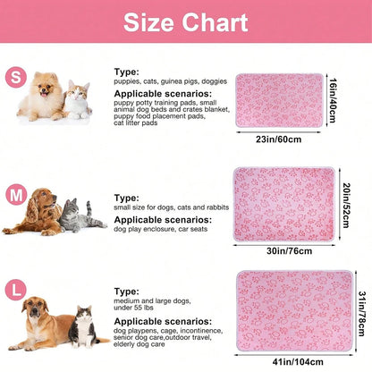 Pink Soft Fluffy Pet Blanket with Paw Print Warm Comfortable Dog Cat Blanket Mat for Bed or Sofa High Quality Pet Accessories